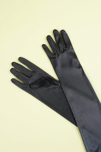 Schwarz 1920er Party Handschuhe