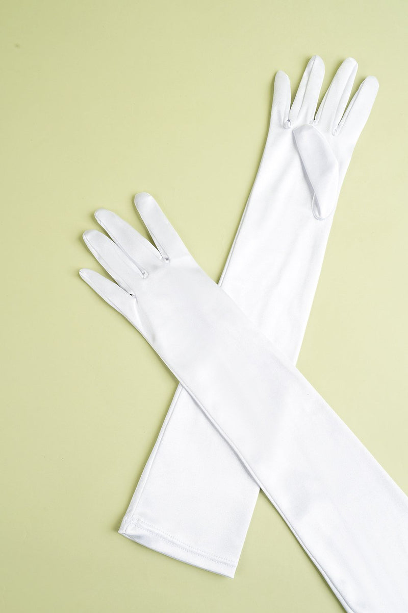 Laden Sie das Bild in den Galerie-Viewer, Weiß 1920er Party Handschuhe