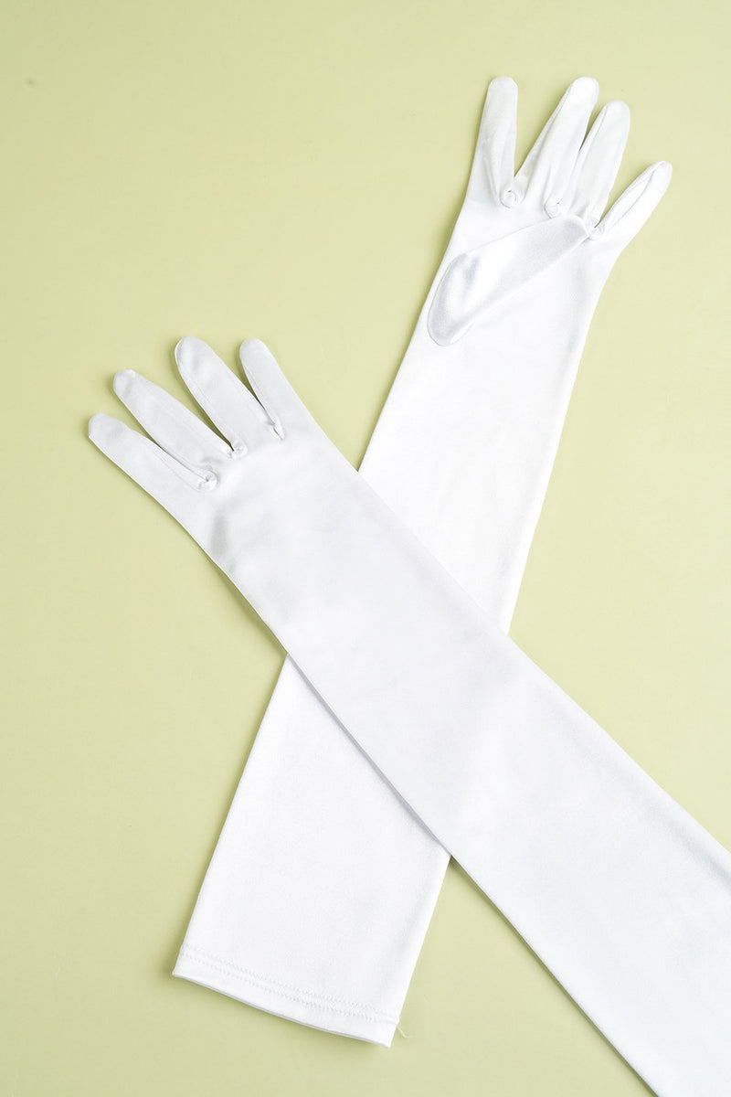 Laden Sie das Bild in den Galerie-Viewer, Weiß 1920er Party Handschuhe