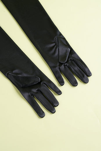 Schwarz 1920er Party Handschuhe