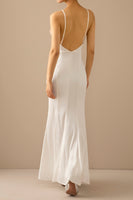 Laden Sie das Bild in den Galerie-Viewer, Mermaid Blau V-Ausschnitt Langes Ballkleid