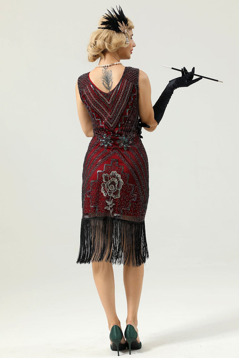 Laden Sie das Bild in den Galerie-Viewer, Ärmellose 1920er Jahre Gatsby Kleid