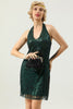 Laden Sie das Bild in den Galerie-Viewer, Neckholder grün Pailletten 1920er Jahre Kleid