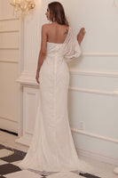 Laden Sie das Bild in den Galerie-Viewer, Eine Schulter Pailletten Ballkleid