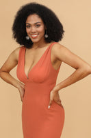 Laden Sie das Bild in den Galerie-Viewer, V-Ausschnitt Meerjungfrau Brautjungfer Kleid