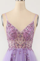 Laden Sie das Bild in den Galerie-Viewer, Langes Hellblau Tüll Ballkleid mit Strasssteinen