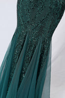 Laden Sie das Bild in den Galerie-Viewer, Meerjungfrau eine Schulter Ballkleid mit Applikationen