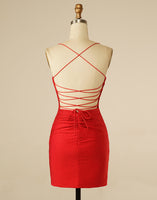 Laden Sie das Bild in den Galerie-Viewer, Funkelndes dunkelgrünes Pailletten enges kurzes Abiballkleid