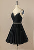 Laden Sie das Bild in den Galerie-Viewer, V-Ausschnitt Kleine schwarze Kleid