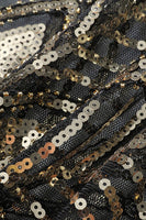 Laden Sie das Bild in den Galerie-Viewer, Schwarz und Gold Pailletten Glitzer 1920er Umhänge