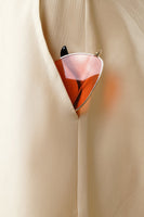 Laden Sie das Bild in den Galerie-Viewer, Vintage Aprikosen Eckiger Hals 1950er Jahre Kleid