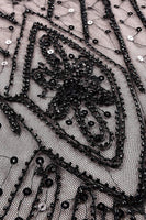 Laden Sie das Bild in den Galerie-Viewer, 1920er Pailletten Flapper Langes Kleid