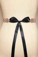 Laden Sie das Bild in den Galerie-Viewer, Schwarzer Rhinstone Gürtel