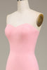 Laden Sie das Bild in den Galerie-Viewer, Blush Rosa Meerjungfrau Herzausschnitt Satin Langes Brautjungfernkleid