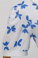 Laden Sie das Bild in den Galerie-Viewer, Weißes Vinrage Kleid mit kurzen Ärmeln