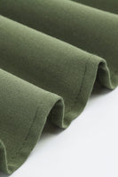 Laden Sie das Bild in den Galerie-Viewer, Grüner V-Ausschnitt Langarm Vintage Swing Kleid