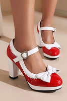 Laden Sie das Bild in den Galerie-Viewer, Schwarze spitze Zehen Verstellbarer Riemen Vintage Schuhe