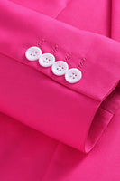 Laden Sie das Bild in den Galerie-Viewer, Fuchsia Doppelreiher 2 Stück Abschlussball Herren Anzüge