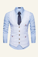 Laden Sie das Bild in den Galerie-Viewer, Einreihiges Revers Herren schwarze Weste