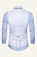 Laden Sie das Bild in den Galerie-Viewer, Einreihiges Revers Herren schwarze Weste