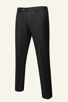 Laden Sie das Bild in den Galerie-Viewer, Schwarz gekerbtes Revers 3-teilige Hochzeit Anzüge