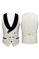 Laden Sie das Bild in den Galerie-Viewer, Biege Dots Jacquard 2-teilige Herren Ballanzüge