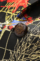 Laden Sie das Bild in den Galerie-Viewer, Rot bedruckte 2-teilige Party Anzüge mit rotem Schirmrevers für Herren