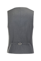 Laden Sie das Bild in den Galerie-Viewer, Graue 3-teilige Slim-Fit Hochzeitsanzüge mit gekerbtem Revers für Herren