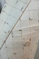 Laden Sie das Bild in den Galerie-Viewer, Weißes kariertes gekerbtes Revers 2-teilige Herrenanzüge