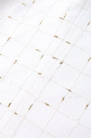 Laden Sie das Bild in den Galerie-Viewer, Weißer karierter zweireihiger 2-teiliger Abschlussballanzug für Herren