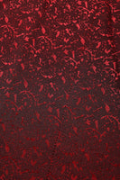 Laden Sie das Bild in den Galerie-Viewer, Roter Jacquard 2-teilige Herren-Ballanzüge