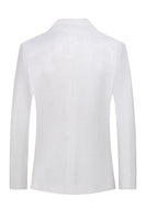 Laden Sie das Bild in den Galerie-Viewer, Weißer Jacquard Zweireiher 2-teilige Herrenanzüge