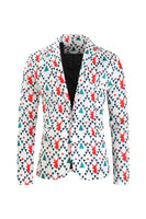 Laden Sie das Bild in den Galerie-Viewer, Weiße Rentiere bedruckte 3-teilige Weihnachtsanzüge für Männer