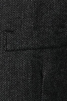 Laden Sie das Bild in den Galerie-Viewer, Schwarze einreihige Retro Freizeitweste für Herren mit V-Ausschnitt