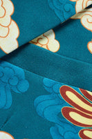 Laden Sie das Bild in den Galerie-Viewer, Blauer Blazer aus Kranich-Jacquard mit gekerbtem Revers