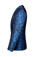 Laden Sie das Bild in den Galerie-Viewer, Gekerbtes Revers und ein Knopf königsblauer Herren Ballblazer