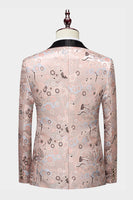 Laden Sie das Bild in den Galerie-Viewer, Leichter Khaki Jacquard-Schal Revers 2-teilige Ballanzüge für Herren