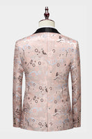 Laden Sie das Bild in den Galerie-Viewer, Leichter Khaki Jacquard-Schal Revers 2-teilige Ballanzüge für Herren