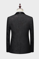 Laden Sie das Bild in den Galerie-Viewer, Königsblauer Schal Revers Jacquard 2-teilig Herrenanzüge