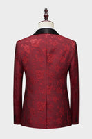 Laden Sie das Bild in den Galerie-Viewer, Königsblauer Schal Revers Jacquard 2-teilig Herrenanzüge