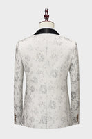 Laden Sie das Bild in den Galerie-Viewer, Königsblauer Schal Revers Jacquard 2-teilig Herrenanzüge