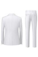 Laden Sie das Bild in den Galerie-Viewer, Schwarz Grau 3-teilige Herrenanzüge mit spitzem Revers und einem Knopf