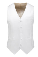 Laden Sie das Bild in den Galerie-Viewer, Weiße zweireihige 2-teilige Herrenanzüge mit Revers