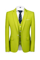 Laden Sie das Bild in den Galerie-Viewer, 3-teilige gekerbte Reversgrün Herren Ballanzüge