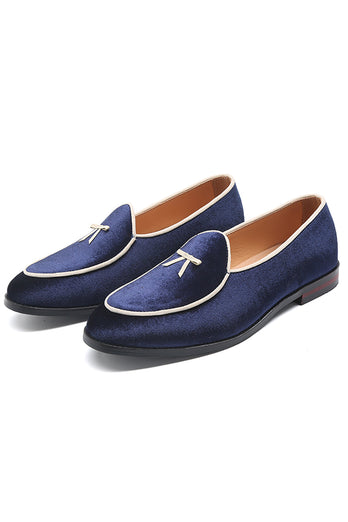 Blaue Slip-On Herren Hochzeitsfeier Schuhe
