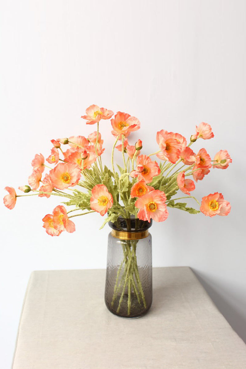 Laden Sie das Bild in den Galerie-Viewer, Beflockung künstlicher Blumenstrauß (Vase nicht im Lieferumfang enthalten)