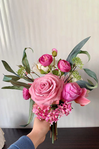 Blush Strauß Braut Übergabe Blumen (Vase nicht enthalten)