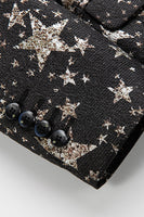 Laden Sie das Bild in den Galerie-Viewer, Schwarze Sterne Herren Abschlussball Blazer