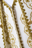 Laden Sie das Bild in den Galerie-Viewer, Weiße Herren 3-teilige Schal Revers Abschlussballanzüge