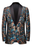 Laden Sie das Bild in den Galerie-Viewer, Blumenschal Revers Herren Blazer